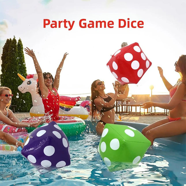 30cm Inflatable Dice Toy Giant Beach Dice Party Game Toys for Kids Adults Outdoor Garden Swimming Pool Play