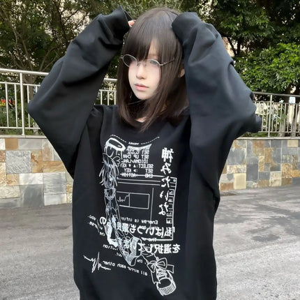 Women's Sweatshirt printed seriesprint  Loose new style  Anime cultural clothes and Round neck fashionable and unique style