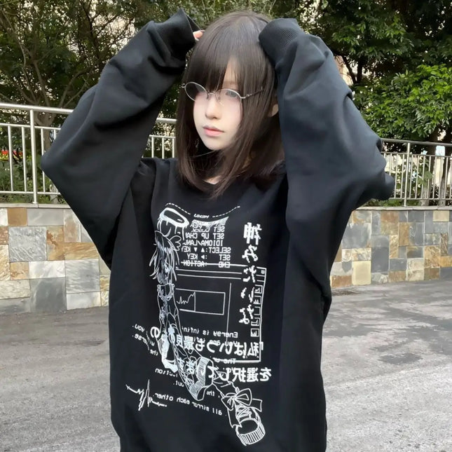 Women's Sweatshirt printed seriesprint  Loose new style  Anime cultural clothes and Round neck fashionable and unique style