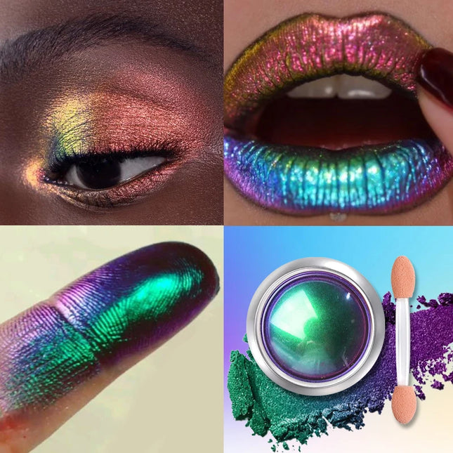 High-Pigmented Multichrome Eyeshadow Powder Multichrome Shifting Pigments Duochrome Chameleon Eyeshadow Infinite Chrome Powder