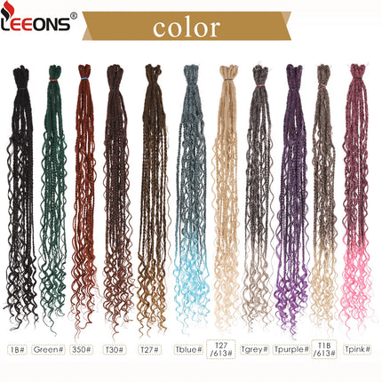 24" Double Ended Dreadlock Extension 5/10 Strands Synthetic Boho Box Braid Dreads Extensions Hippie Style Dreadlocks For Women