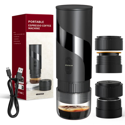 20 BAR Portable Electric Coffee Maker Capsule 2 in 1 Coffee Grinder Travel Coffee Maker for Car and Home Camping Outdoor