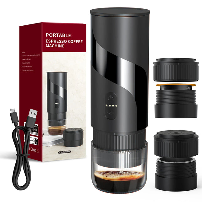 20 BAR Portable Electric Coffee Maker Capsule 2-in-1 Coffee Grinder Travel Coffee Maker for Car and Home Camping Outdoor