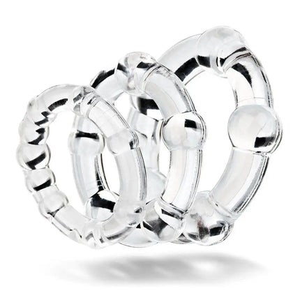 3PC Peni Rings Silicone Adult Men Delay Ejaculation Stronger Erection Rubber Rings Penis Enlargemen Sex Toys For Couples Game