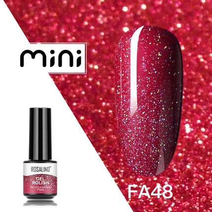 ROSALIND Shiny Gel Nail Polish Soak Off Gel Varnishes Nail Art Semi Permanent UV Glitter Nail Gel Polish Base Top Coat Enamel