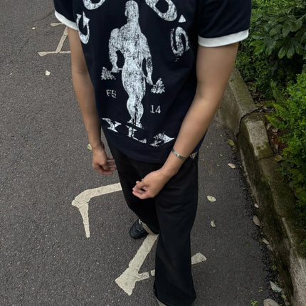 Men Fitness Cotton T-Shirt Printed - Summer Breathable Gym Running Top