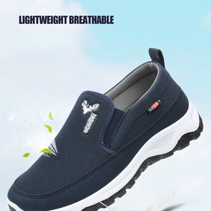 Men Running Hiking Sneakers Breathable Orthopedic Travel Plimsolls Slip On Comfortable for Outdoor Activity Hiking Walking