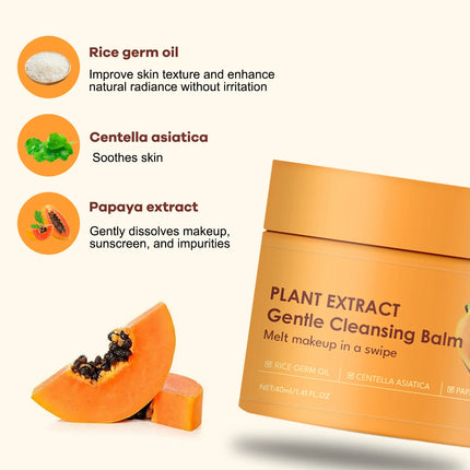 Papaya Enzyme Makeup Remover Cream Gentle Deep Cleansing Pore Dust Facial Cleanser Makeup Remover
