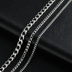 Curb Cuban Silver / 45cm 18inch / 3mm