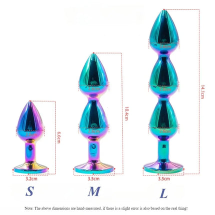 1pcs Metal Anal Plug  Gem Base Butt Plug Anal Massage Dilatancy Toys Adult Masturbation Sexual Wellness G-point massage