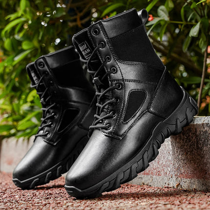 Men's high-top boots, casual sports shoes, outdoor camouflage, wear-resistant, trendy and fashionable men's boots