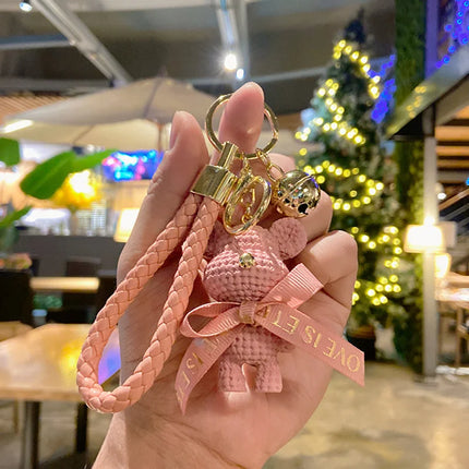 Creative Cute Bear Keychain Jewelry Resin Trinket Gift Women Bag Charms Phone Doll Pendant Car Keyring Accessories