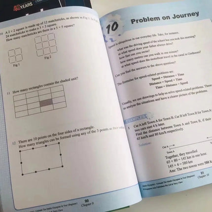 1 Book Sap Maths Olympiad Primary School Mathematical Thinking Training Exercise Math Questions in English Book
