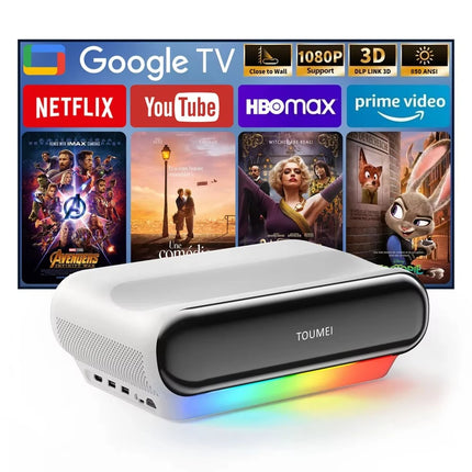 DLP Smart Ultra Short Throw Protable Proyector Full Auto Native 1080P 850ANIS Android GTV UST Video Projector 4k 3D MEMC HDR10+
