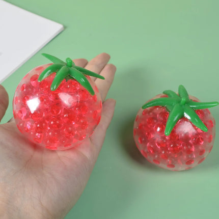 Squishy Fluid Tomato Stress Relief Squeeze Toys Slow Rising Simulation Fruit Sensory Fidget Toy Anxiety Relief Gift