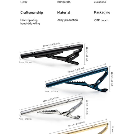 Minimalist Tie Clip For Men Tie Clip To Man Shirt Business Party Gift Box Jewelry Men's Cuff Luxury Man Fashion Cufflinks Lawyer