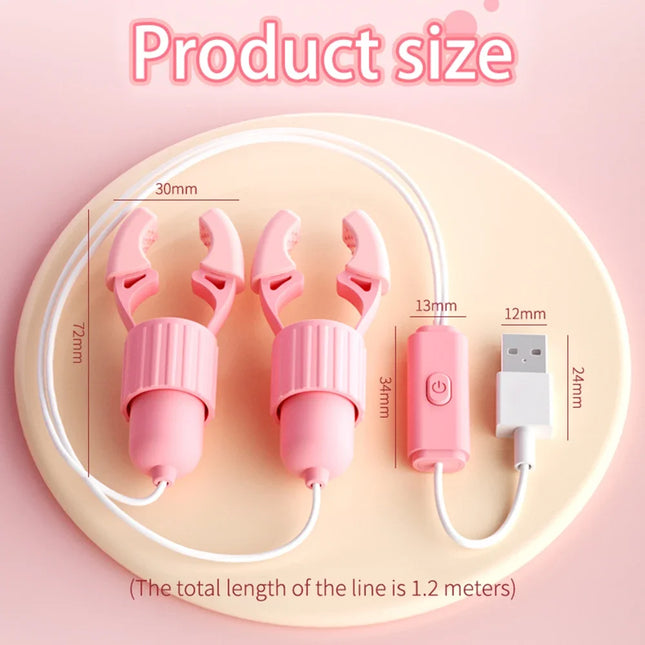 Gentle Nipple Pleasure Device – Dual Suction & Vibration for Sensitive Skin, Quiet Intimate Massager for Women, USB Rechargeable