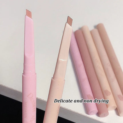 MUGE LEEN Dessert Lip Liner automatically swivel waterproof, long-laswet n wild Perfect Pout Gel Lip Liner | Comes Naturally
