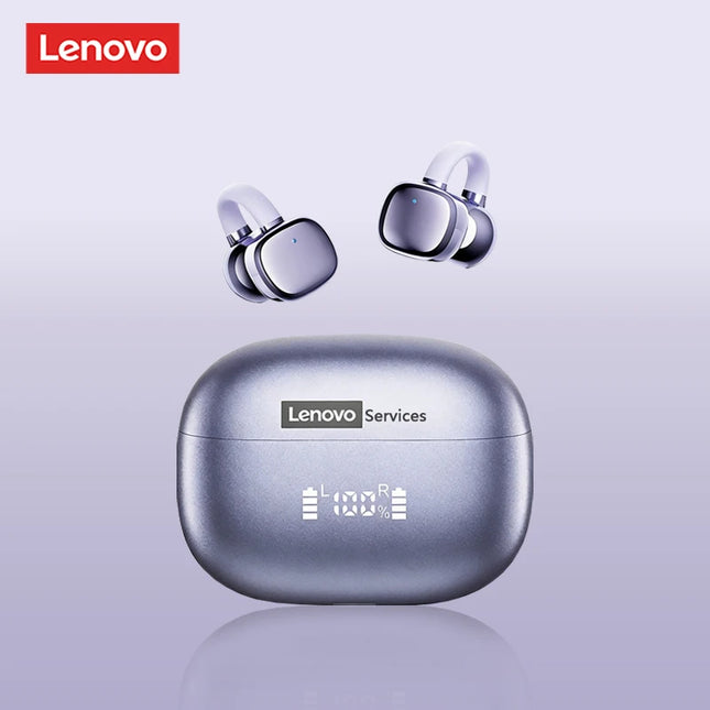 Lenovo Open Ear Wireless Earbuds Bluetooth 6.0 Comfort Clip On Gaming Sports Earphones LED Digital Power Display RS119 Pro