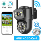8MP 2-LEN Black / EU Plug / China Mainland