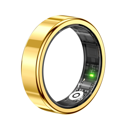 Smart Ring Fitness Tracker Health Sleep Monitor with Blood Pressure Heart Rate Oxygen Monitoring for Women Men Gol