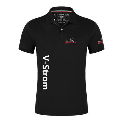 2024 Motorcycle Vstrom 650 V Strom Men's New Autumn Casual Polo Shirt Comfortable T-shirt High Quality Breathable Short Sleeve Top