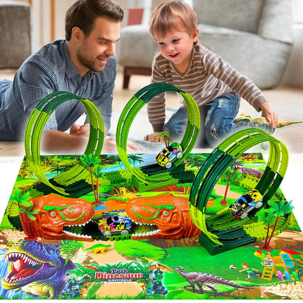 Electric Dinosaur Track Car for Boys - Magic Climbing Railway Flexible Toy Train Educational Quality Kids Playset