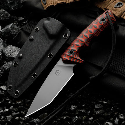 High quality steel fixed blade, high hardness stainless steel integrated keel with sheath emergency portable knife, outdoor knif