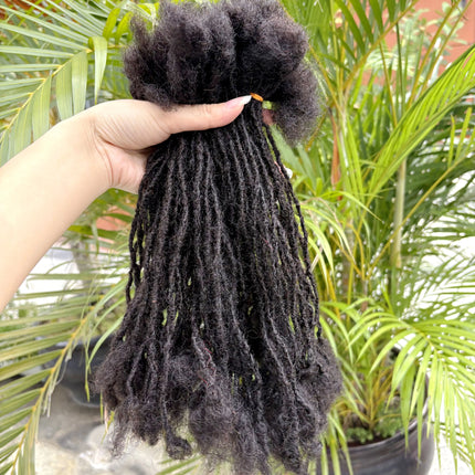 0.2cm Handmade Inter Loc Extension Sisterlocks 100% Human Hair Permanent Micro Locs Extensions Natural Looking Soft Dreadlock