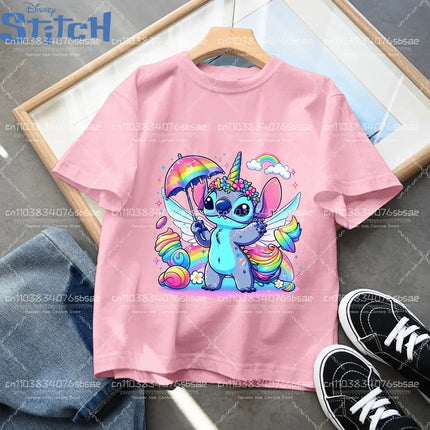 Summer Kawaii Embroidered Children's Clothing Cute Boys and Girls Children's T-shirts Round Neck Summer Children's Short Sleeves
