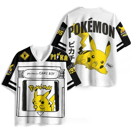 Summer 2026 Pokemon Pikachu "Little Smart Hat" Baseball Suit Themed 3D Print Breathable Quick Drying T-shirt Adult Parent Top