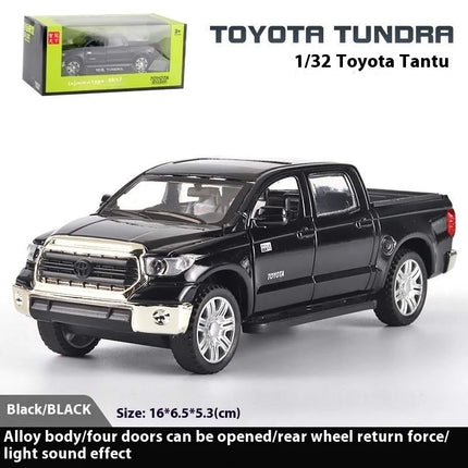 1:32 Toyota Tundra Pickup Truck Off Road Alloy Diecast Model Hight Simulation Sond & Light Toy Gift For Friends Desktop Ornament