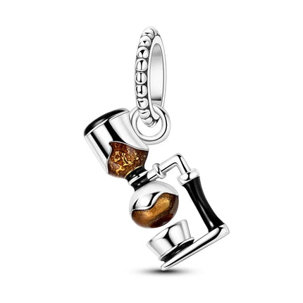 Classic 925 Sterling Coffee Cup Charms Tea Cup Beads Fit Original Bracelet Necklace Pendant Women Bracelet DIY Fine Jewelry Gift