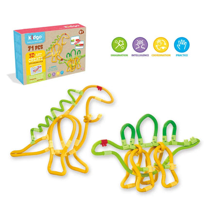 Twisting rod marble run Set 3D Assembly Building Stick Creative Design Blocks Early Education Puzzle montessori DIY Toys gifts