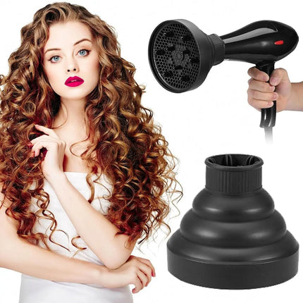 New Salon Tool Black Universal Silicone Hairdryer Diffuser Cover Adjustable Temperature Resistant Dispersing Drying Hair Dryer