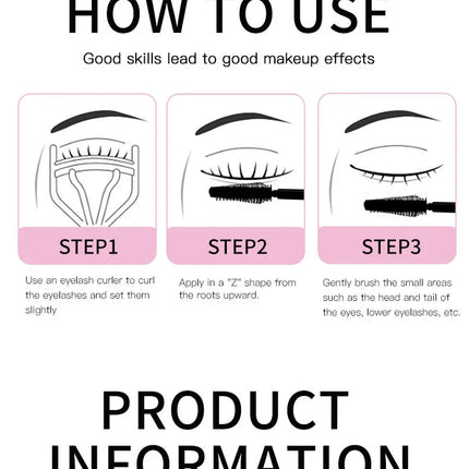 Diamond Dense Mascara Waterproof Non Smudging Long Lasting For Natural Dense Curled And Long Lashes