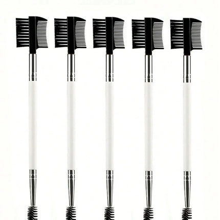 1/2/5PCS 3 Head Eyebrow Eyelash Shaper Double Head Brush Makeup Grooming Tool Cosmetic With 3 Different Spoolie Brushes