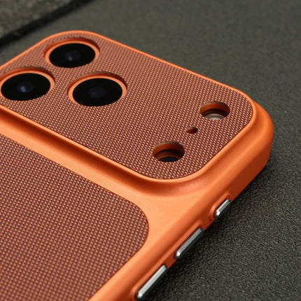 Vintage Woven Leather Textured Case For iPhone 17 Air 16 15 14 13 12 Pro Max Retro Shockproof PC Plating Armor Hard Phone Cover