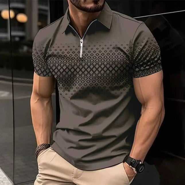 Large Size Men's Clothing Fashion Street Polos T-Shirts Summer Short Sleeve 3D Print Trend Male Simple POLO Tee Casual Tops
