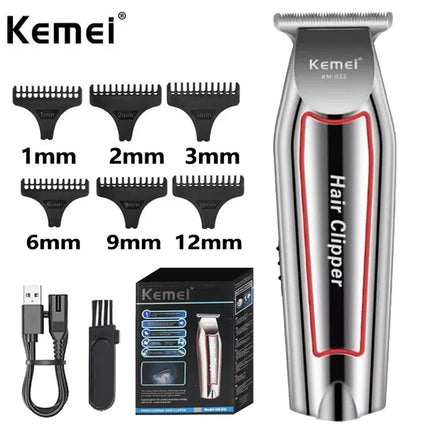 Kemei Hair Clipper for Men Cordless Beard Trimmer Hair Trimmers Set Shaver Hair Cutting Machine Clippers for Barber KM-032