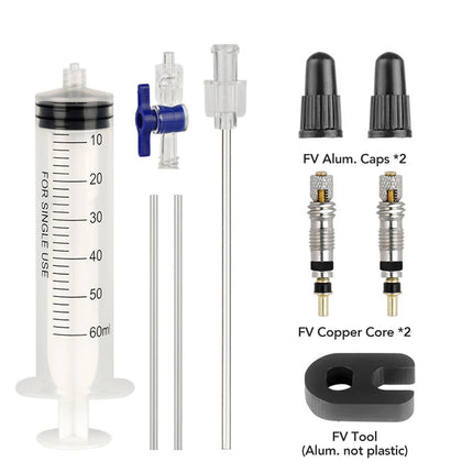 60ml Tubeless Tire Injector Syringe Presta Valve Core Remover MTB/Road Bike Sealant Injection Tool