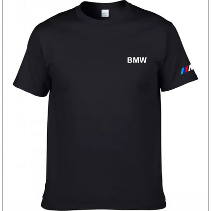 BMW Official Summer Short-sleeved T-shirt Car Classic Simple Logo Men's Women's Clothing Printing Pure Cotton Fashion High-end