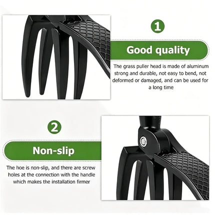 Black Weeding Head Replacement Gardening Claw Foot Pedal Weed Puller Stand Up Weeding tool Digging Weeder Root Remover