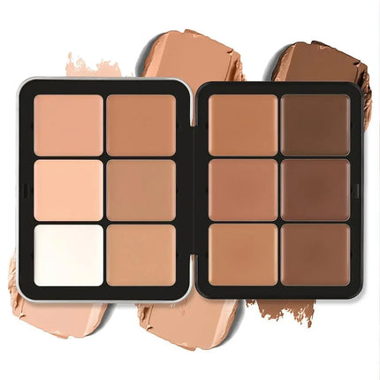12 Colors Concealer Multi-Purpose Makeup Brightening Not Stuck Powder Contour and Highlighter Palette Bronzer Cream Palette