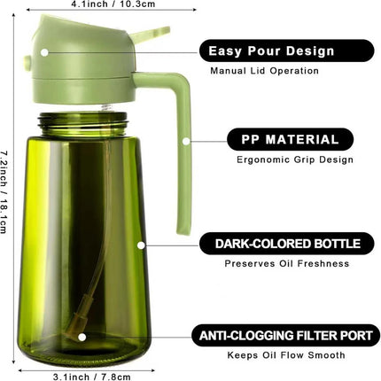 Glass Oil Sprayer 470ml / Vaporisateur Huile Verre