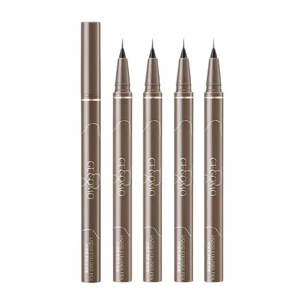 Liquid Eyeliner 0.01mm Super Slim Waterproof Silkworm Eyeliner Quick-drying Sweatproof Long Lasting No Smudging Eye Makeup