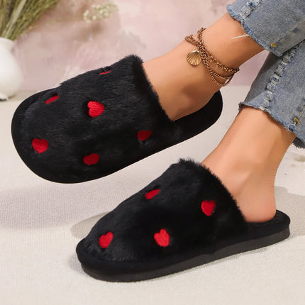 Women's LOVE Slippers Fuzzy Fluffy Memory Foam Slides House Shoes Open Toe Indoor and Outdoor Cute Comfort Living Room Shoes