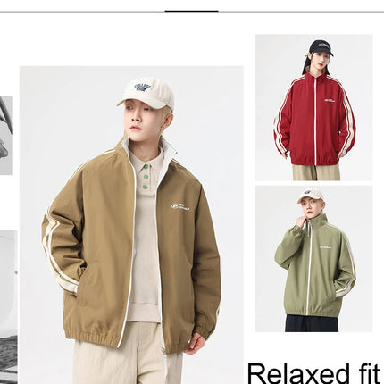 New Jacket Two-sided Long Sleeve Outdoor Men Coats Women Reversible Windproof Coats Splashproof Double-Sided Jackets Couple Top