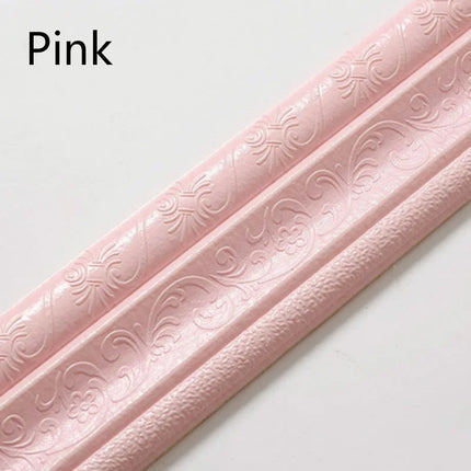 3D Self-adhesive Thick Wall Sticker Waistline Background Wall Substrate Top Corner Line Waterproof Decorative Edge Banding