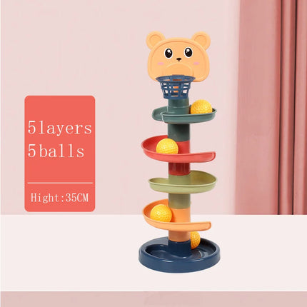 Montessori Stacking Toys for Babies 0 12M Rainbow Ring Stacker Baby Stacking Tower for Toddlers Educational Learning Sensory Toy